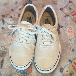 White lace up vans
